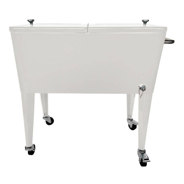 AXI Retro cooler Wit Outdoor Koeler op wielen met 76L inhoud