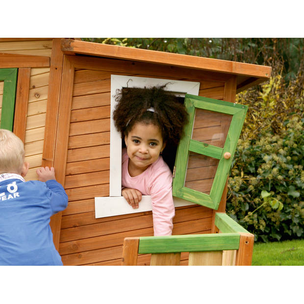 AXI Lisa Speelhuis van FSC hout Speelhuisje voor de tuin / buiten in bruin & groen