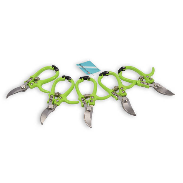 5x Flower scissors Handy Flower Cutter Sustainable Garden Shears Metal Green Compact 16cm x 8cm x 1cm