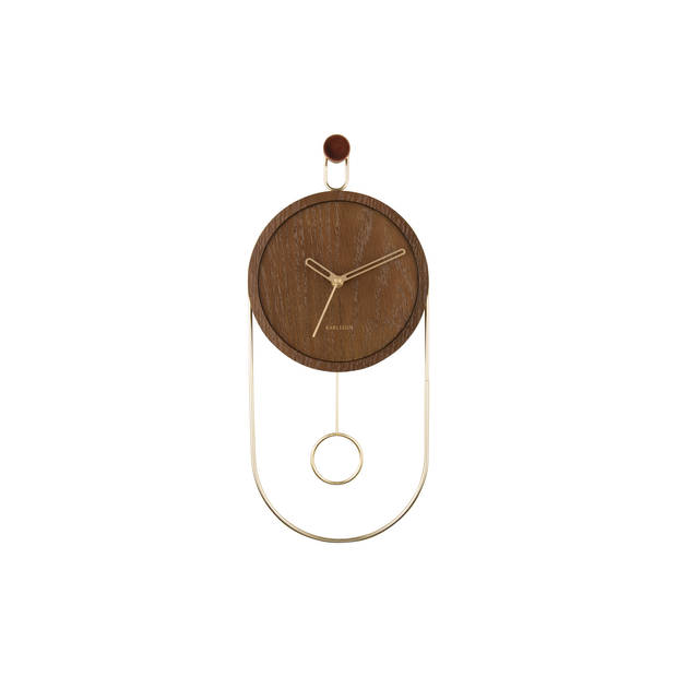 Karlsson - Wandklok Swing Pendulum - Donker hout- Ø20cm