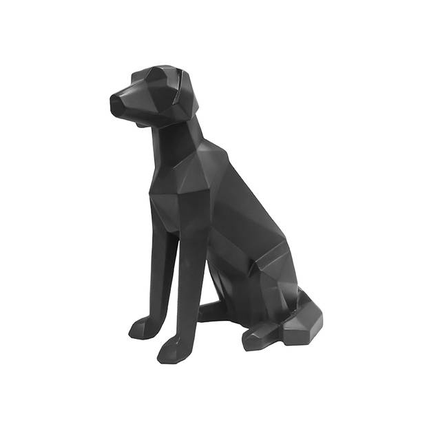 Present Time - Beeld Origami Dog Sitting - Zwart