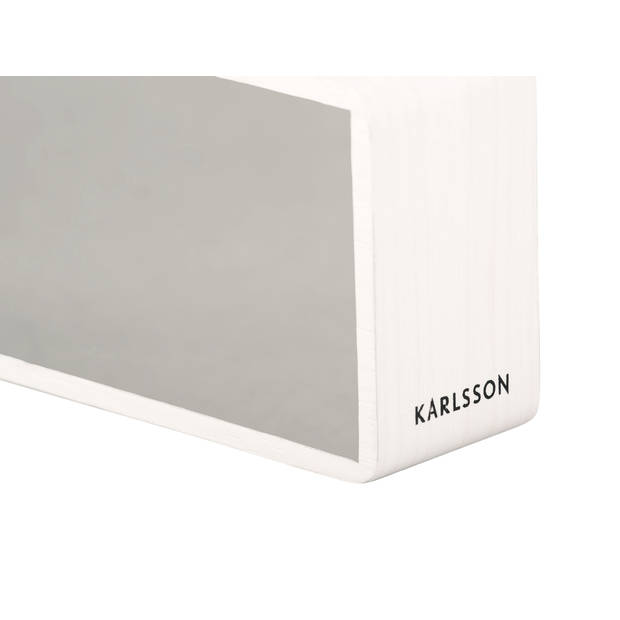 Karlsson - Wekker Silver Mirror LED - Wit