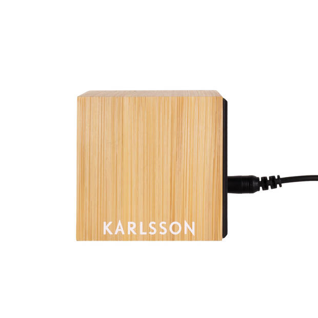 Karlsson - Wekker Mini Cube Bamboo - Bamboe