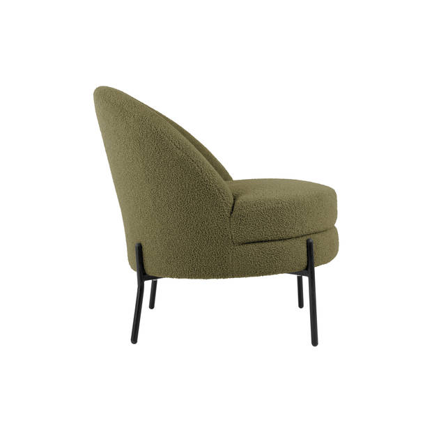 Leitmotiv - Fauteuil Noble Teddy Curl - Mosgroen