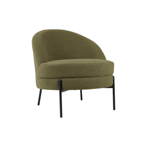 Leitmotiv - Fauteuil Noble Teddy Curl - Mosgroen