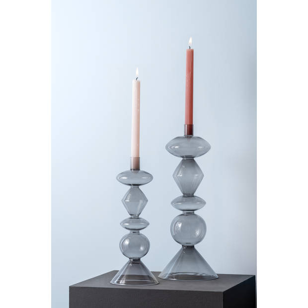 Present Time - Kandelaar Totem Glass XL - Zwart