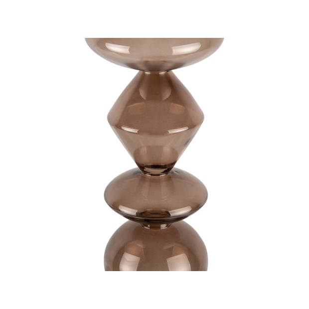 Present Time - Kandelaar Totem Glass XL - Chocoladebruin