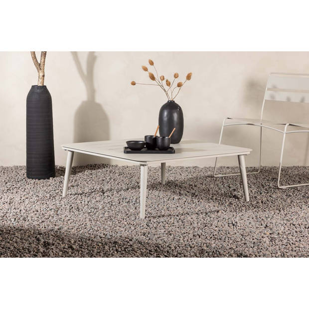 Lina tuintafel 90x90cm beige.