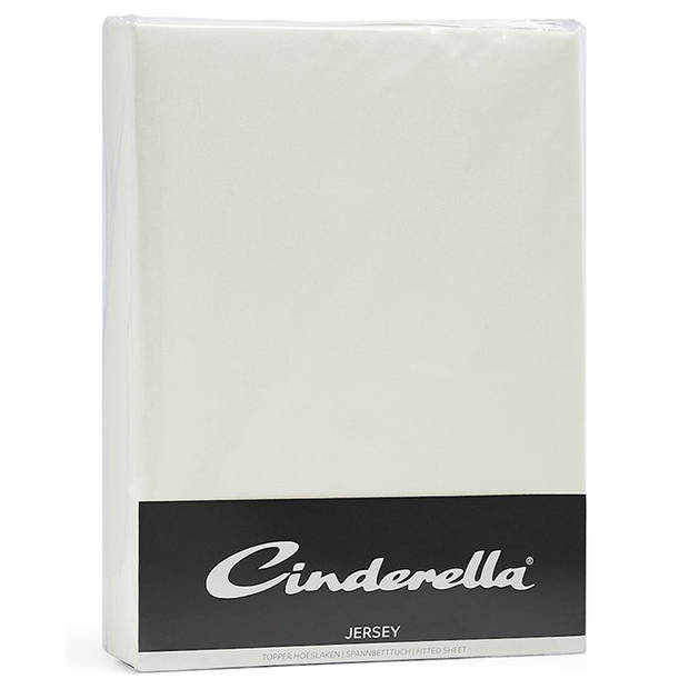 Cinderella Jersey Topper Hoeslaken Ivory-Lits-jumeaux (180x200/210 cm)