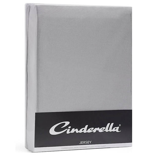 Cinderella Jersey Topper Hoeslaken Light Grey-1-persoons (80/90x200/210 cm)