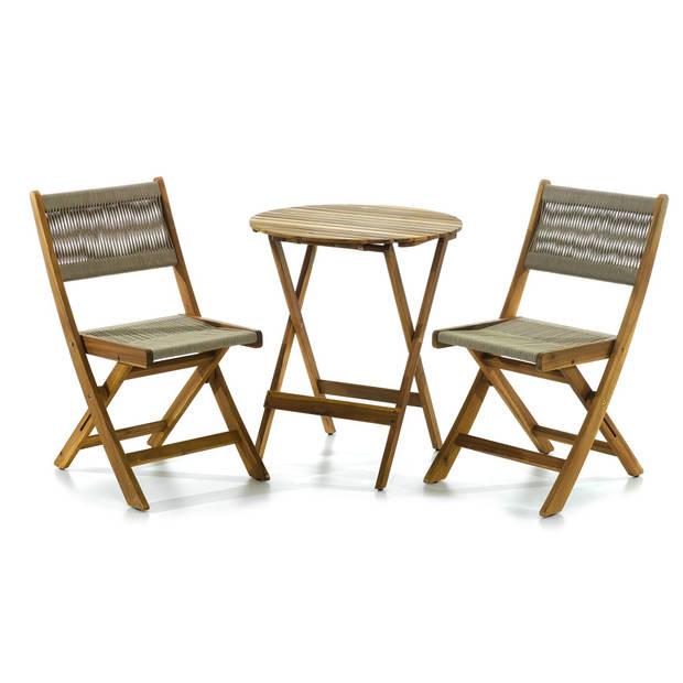 Sens-Line - Lanzarote bistro set - Bruin - Hout - 3-delig