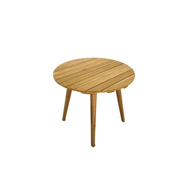 Sens-Line - Lissabon Sidetable Rond - Bruin - Acaciahout - 47x47x55cm