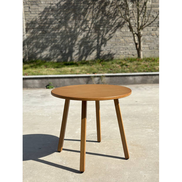 Sens-Line - Porto Sidetable ø58cm - Aluminium - Houtpatroon