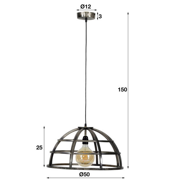 D - Hoyz - Hanglamp Dome - Ø50 - 50x50x150