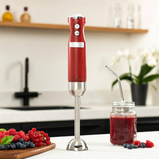 Westinghouse - Retro - Handmixer - Staafmixer +Blender+Waterkoker+Broodrooster 2 Sleuven+Koffiezetapparaat - Rood