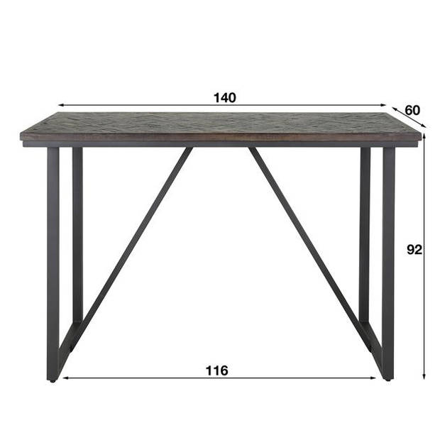 Hoyz - Bartafel Teca Vine - Teakhout Brownwash