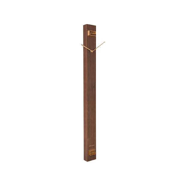 Karlsson - Wandklok Discreet Long - Donker hout- Ø5cm