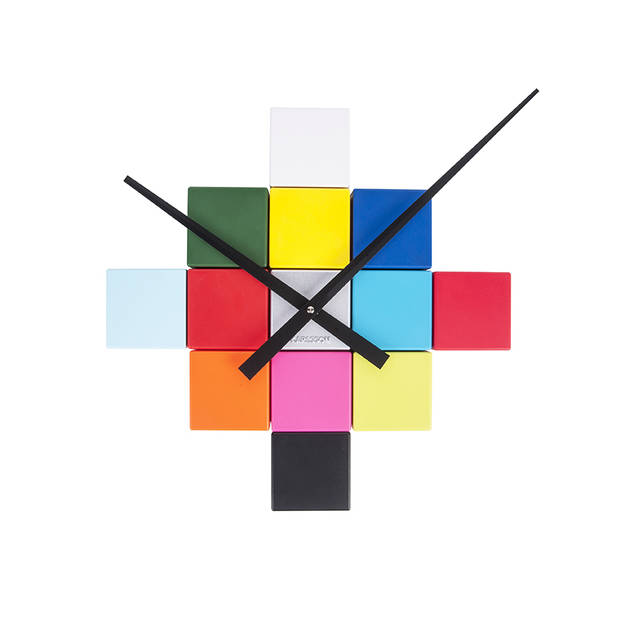 Karlsson - Wandklok DIY Cubic - Multicolor- Ø40cm