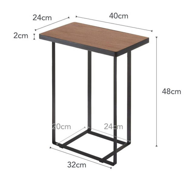 Yamazaki Tijdschriftenrek & Bijzettafel - Tower - Zwart