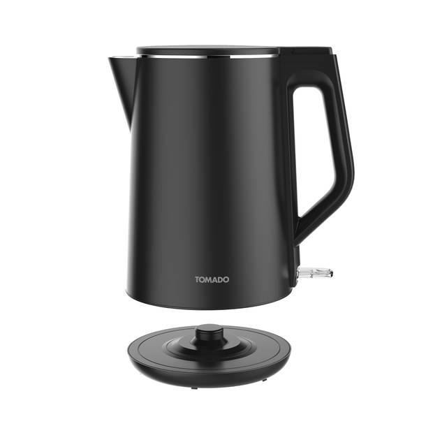 Tomado TWK1708B - Waterkoker - 1,7 liter - Dubbelwandig - 2200 watt - BPA vrij - Matzwart