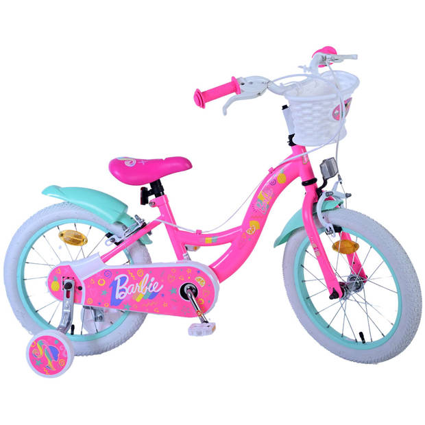 Barbie Kinderfiets - Meisjes - 16 inch - Roze - Twee handremmen