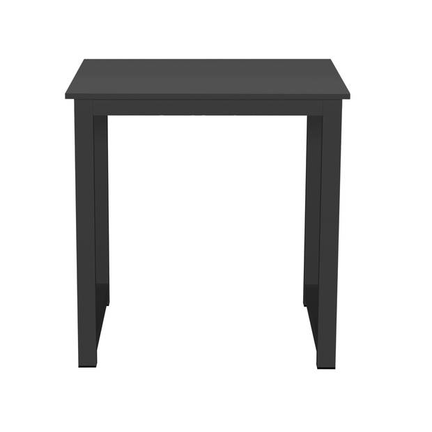 Keukentafel - bureau tafel - 75 cm x 75 cm - zwart