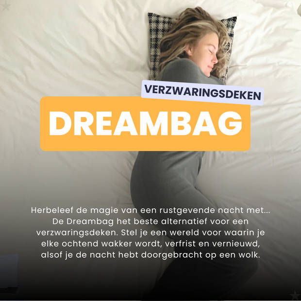 HappyBed L - Dreambag Alternatief voor verzwaringsdeken - Verbeterd nachtrust & helpt bij slapeloosheid -