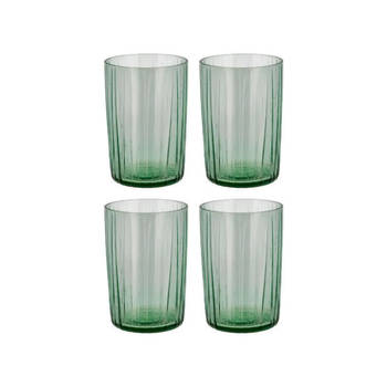 Bitz Waterglas Kusintha - Groen - 280 ml - 4 stuks