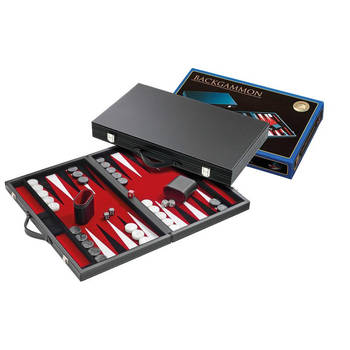 Philos Backgammon Koffer Groot Standaard (Rood)