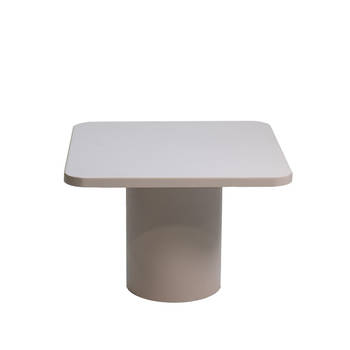 Giga Meubel - Salontafel Vierkant - Beige Metaal - 50x50x35cm - Mischa