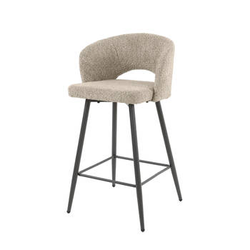 Giga Meubel - Barstoel Bouclé Bouclé - Zithoogte 69cm - 51x50x94cm - Salon