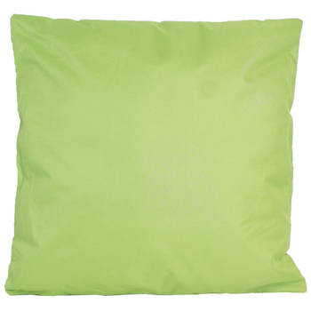 1x Buiten/woonkamer/slaapkamer kussens in het groen 45 x 45 cm - Sierkussens