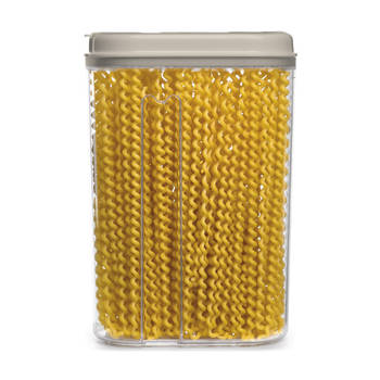 Plasticforte Voedselcontainer strooibus - beige - 1500 ml - kunststof - voorraadpot - Voorraadpot
