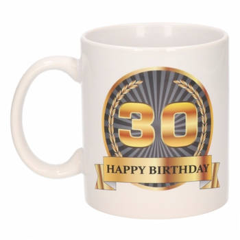 Happy birthday mok / beker 30 jaar - feest mokken