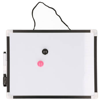 Whiteboard/memobord magnetisch - met marker en magneten - 21 x 30 cm - Whiteboards