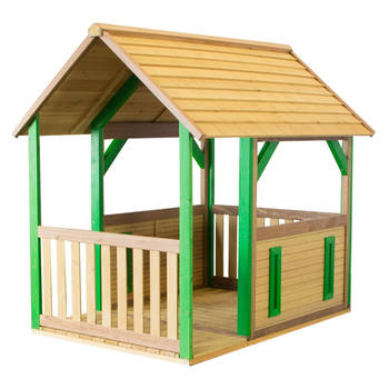 AXI Forest Speelhuis van FSC hout Speelhuisje voor de tuin / buiten in bruin & groen