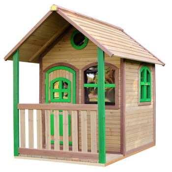 AXI Alex Speelhuis van FSC hout Speelhuisje voor de tuin / buiten in bruin & groen