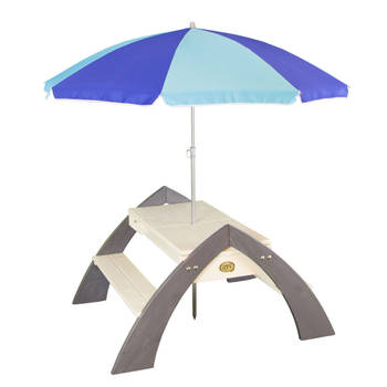 AXI Delta Picknicktafel / Zandtafel / Watertafel voor kinderen met parasol Multifunctionele Picknick tafel van hout in