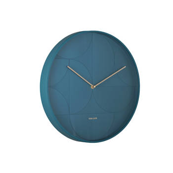 Karlsson - Wandklok Echelon Circular - Donkerblauw- Ø40cm