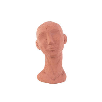 Present Time - Beeld Face Art Large - Terracotta oranje