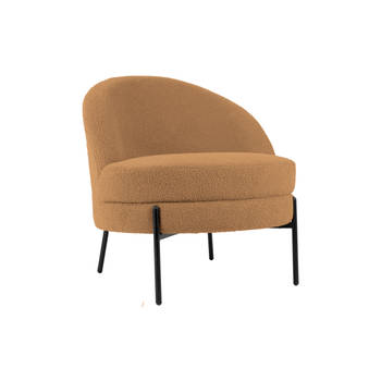 Leitmotiv - Fauteuil Noble Teddy Curl - Zandbruin