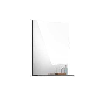 Scout spiegel bad 60cm 1 plank hoog glans wit,rookkleurig.