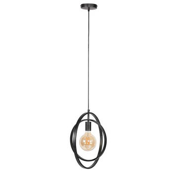Hoyz - Industrieel Hanglamp - 1 Lamp - Turn around - Zwart