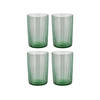 Bitz Waterglas Kusintha - Groen - 280 ml - 4 stuks