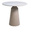 Giga Meubel - Bijzettafel Rond - Beige Aluminium - 69x69x61,5cm - Else