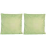 2x Bank/sier kussens voor binnen en buiten in de kleur mint groen 45 x 45 cm - Sierkussens