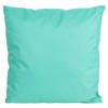 1x Buiten/woonkamer/slaapkamer kussens in het aqua blauw/groen 45 x 45 cm - Sierkussens