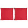 Set van 2x stuks buiten/woonkamer/slaapkamer kussens in het rood 45 x 45 cm - Sierkussens