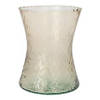 Bloemenvaas Dion - beige transparant glas - D16 x H20 cm - decoratieve vaas - bloemen/takken - Vazen