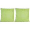 Set van 2x stuks buiten/woonkamer/slaapkamer kussens in het groen 45 x 45 cm - Sierkussens